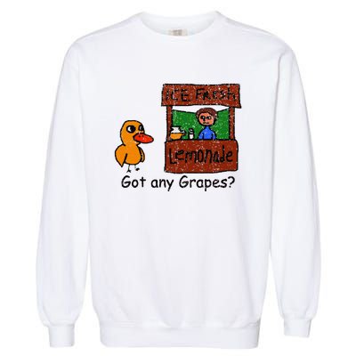 Ice Fresh Lemonade Duck Funny Got Any Grapes Love Gift Garment-Dyed Sweatshirt