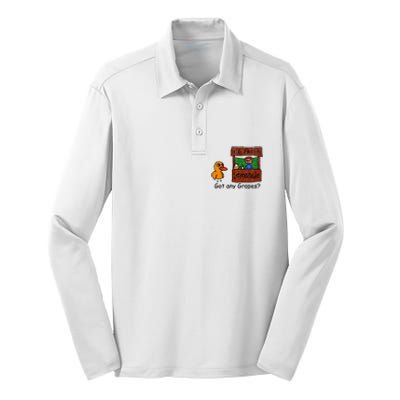 Ice Fresh Lemonade Duck Funny Got Any Grapes Love Gift Silk Touch Performance Long Sleeve Polo