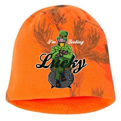 I'm Feeling Lucky Bernie Sanders Smitten Mittens Meme Cool Gift Kati - Camo Knit Beanie