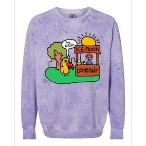 Ice Fresh Lemonade Got Any Grapes Duck Funny Gift Colorblast Crewneck Sweatshirt