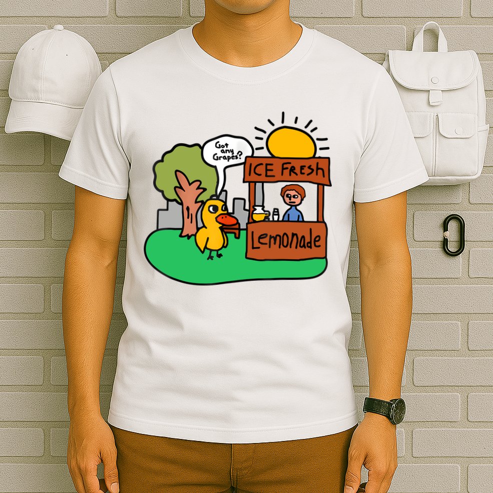 Ice Fresh Lemonade Got Any Grapes Duck Funny Gift T-Shirt