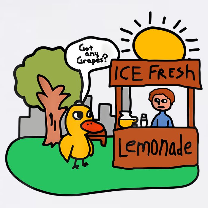 Ice Fresh Lemonade Got Any Grapes Duck Funny Gift Tall T-Shirt