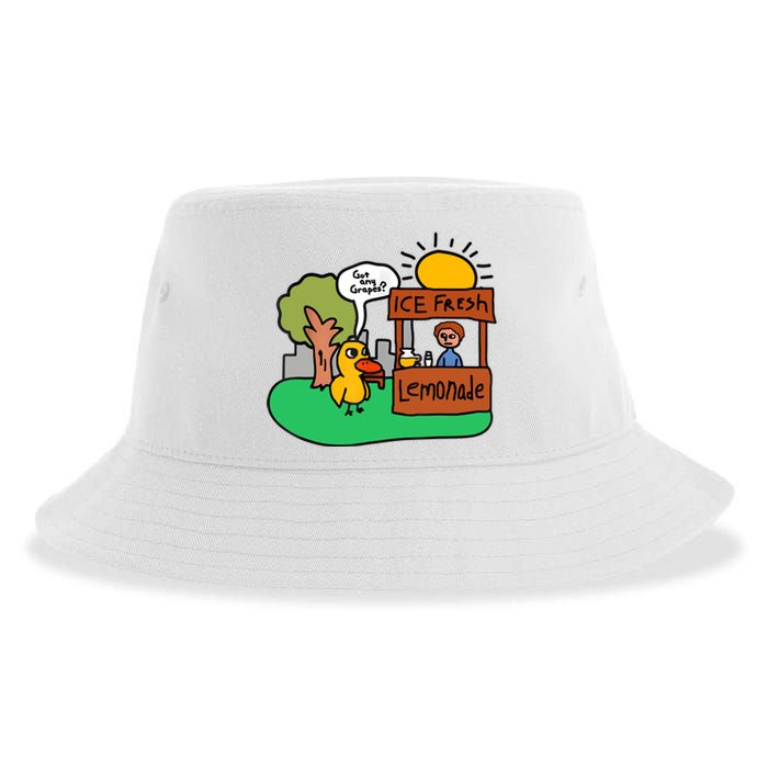 Ice Fresh Lemonade Got Any Grapes Duck Funny Gift Sustainable Bucket Hat