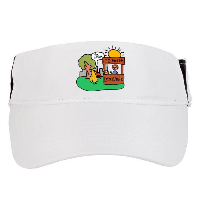 Ice Fresh Lemonade Got Any Grapes Duck Funny Gift Adult Drive Performance Visor