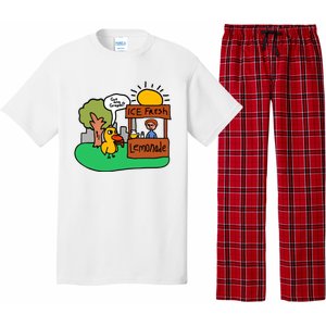 Ice Fresh Lemonade Got Any Grapes Duck Funny Gift Pajama Set