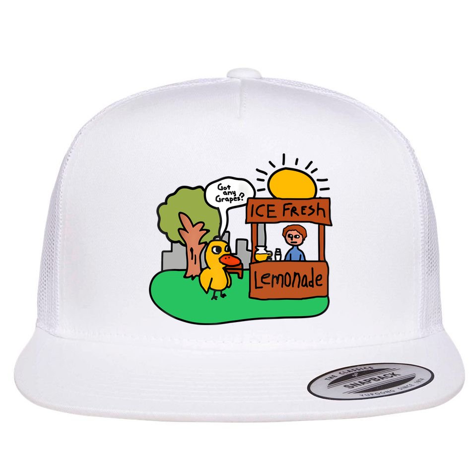 Ice Fresh Lemonade Got Any Grapes Duck Funny Gift Flat Bill Trucker Hat
