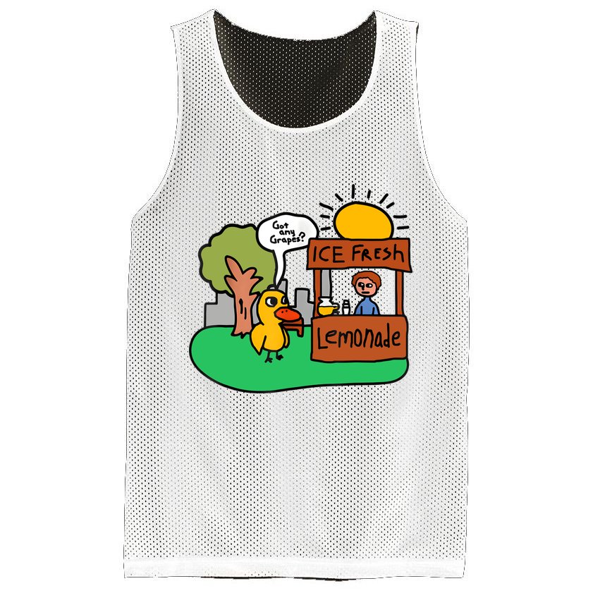 Ice Fresh Lemonade Got Any Grapes Duck Funny Gift Mesh Reversible Basketball Jersey Tank