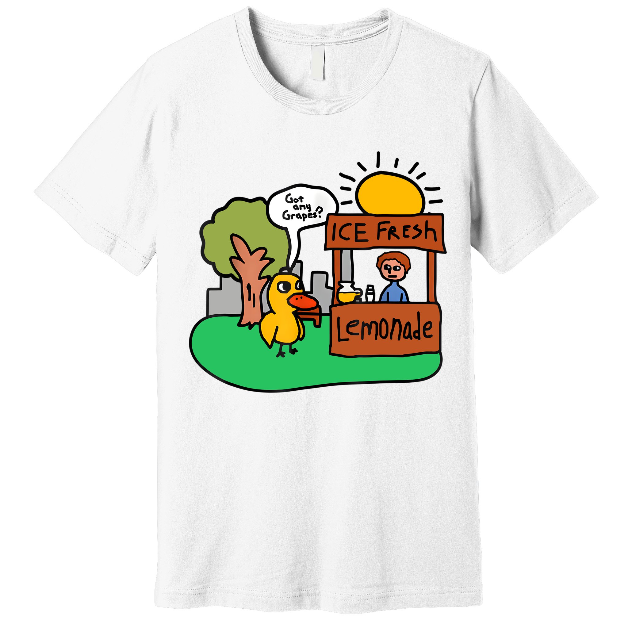 Ice Fresh Lemonade Got Any Grapes Duck Funny Gift Premium T-Shirt