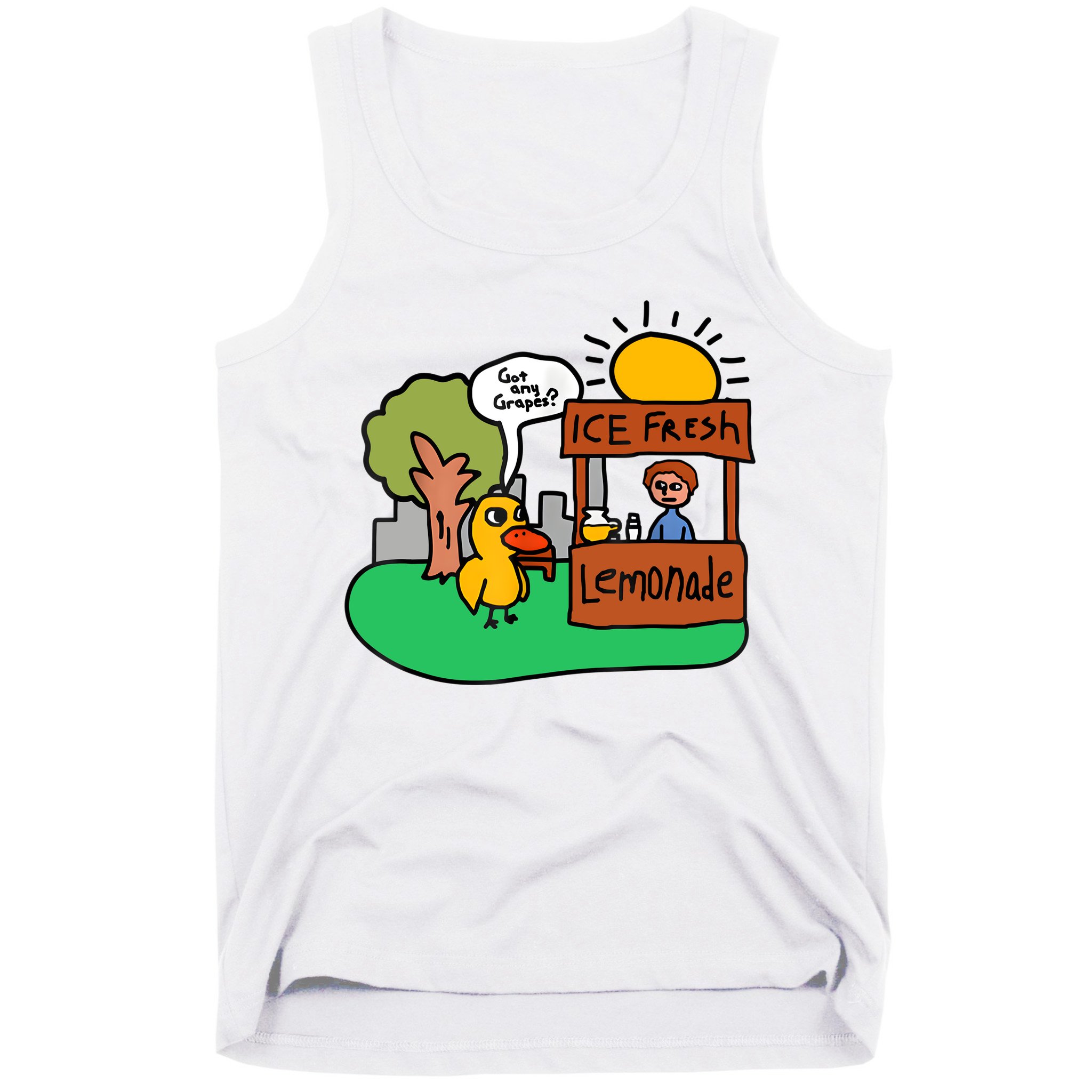 Ice Fresh Lemonade Got Any Grapes Duck Funny Gift Tank Top