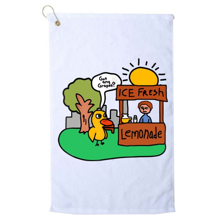 Ice Fresh Lemonade Got Any Grapes Duck Funny Gift Platinum Collection Golf Towel