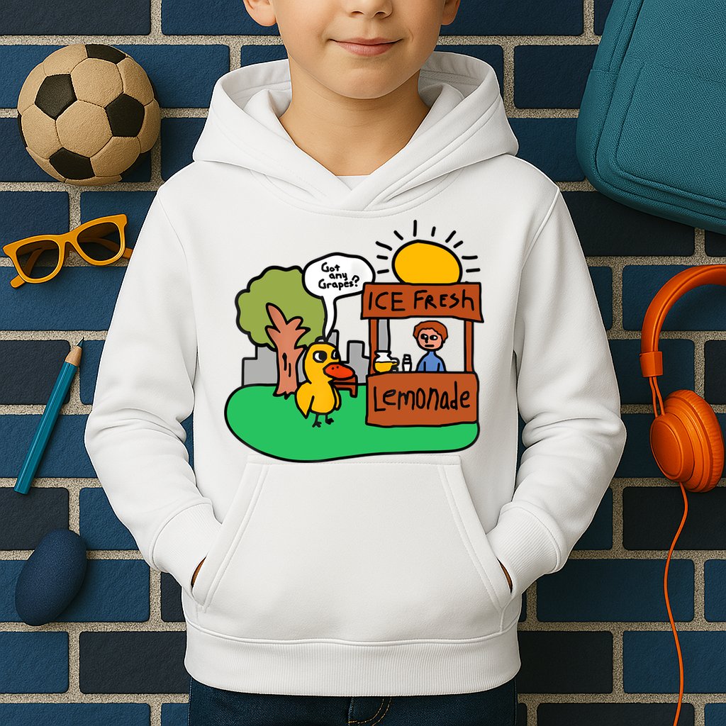 Ice Fresh Lemonade Got Any Grapes Duck Funny Gift Kids Hoodie