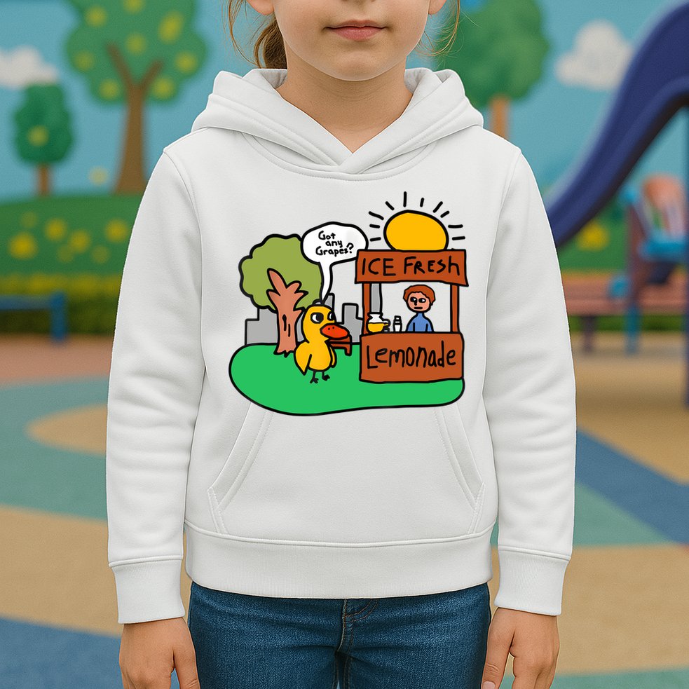 Ice Fresh Lemonade Got Any Grapes Duck Funny Gift Kids Hoodie