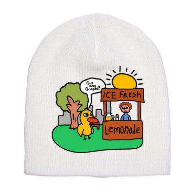 Ice Fresh Lemonade Got Any Grapes Duck Funny Gift Short Acrylic Beanie