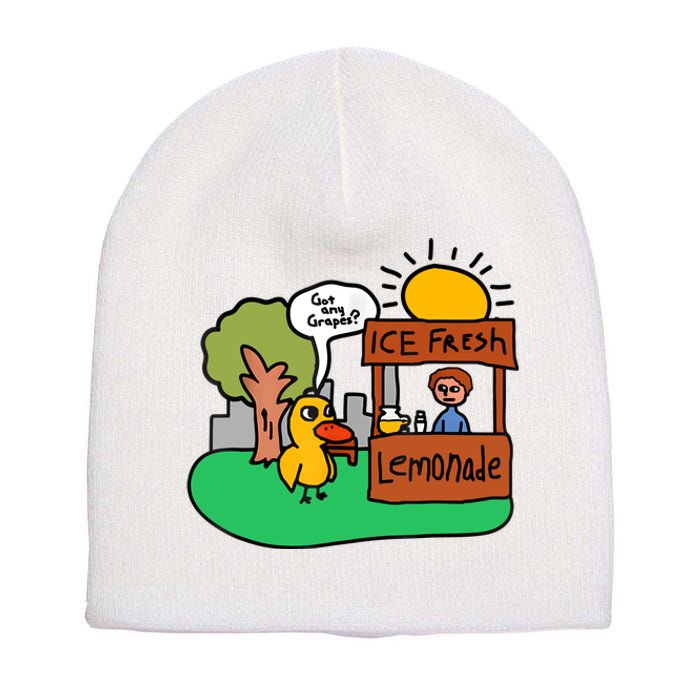 Ice Fresh Lemonade Got Any Grapes Duck Funny Gift Short Acrylic Beanie