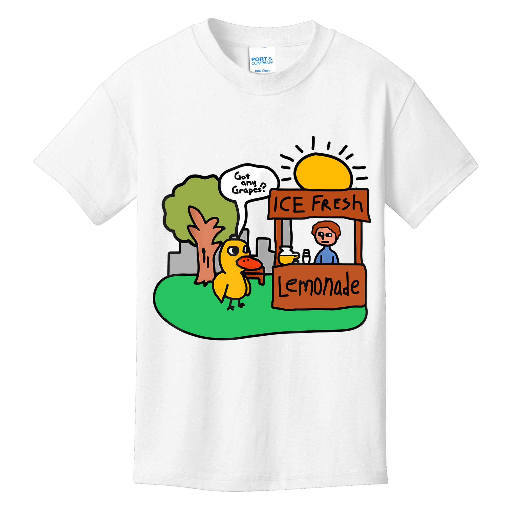 Ice Fresh Lemonade Got Any Grapes Duck Funny Gift Kids T-Shirt