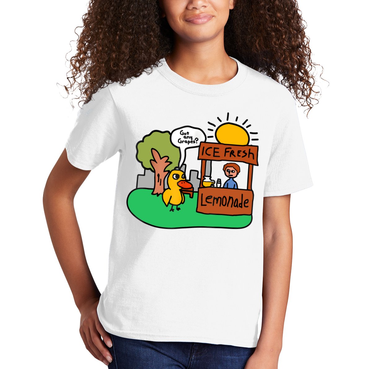 Ice Fresh Lemonade Got Any Grapes Duck Funny Gift Kids T-Shirt