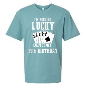 I'm Feeling Lucky Cuz It's My 89th Birthday 89 Year Old Gift Sueded Cloud Jersey T-Shirt