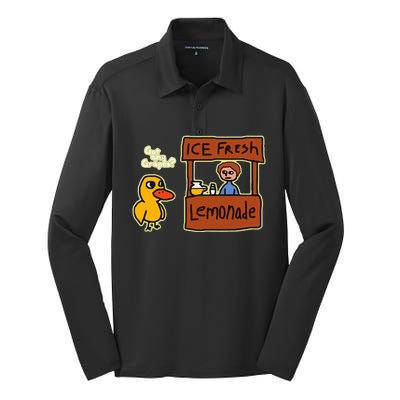 Ice Fresh Lemonade Duck Funny Got Any Grapes Love Gift Silk Touch Performance Long Sleeve Polo