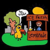 Ice Fresh Lemonade Got Any Grapes Duck Funny Gift Flexfit Unipanel Trucker Cap
