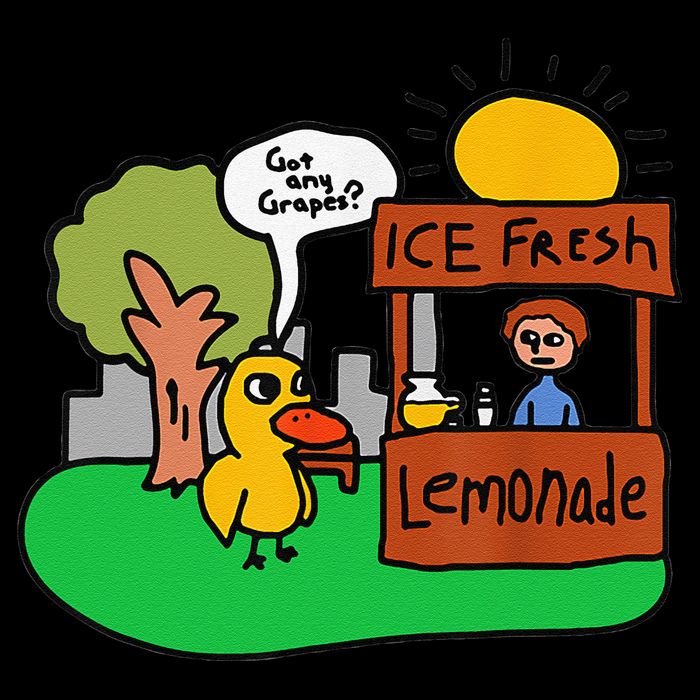 Ice Fresh Lemonade Got Any Grapes Duck Funny Gift Flexfit Unipanel Trucker Cap