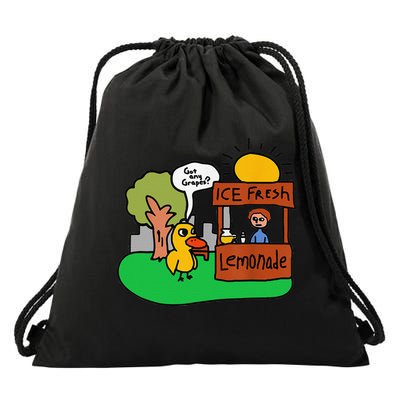 Ice Fresh Lemonade Got Any Grapes Duck Funny Gift Drawstring Bag