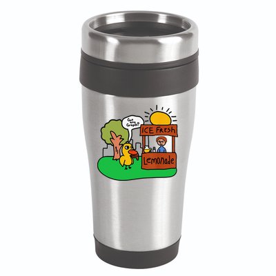 Ice Fresh Lemonade Got Any Grapes Duck Funny Gift 16oz Travel Tumbler