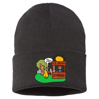 Ice Fresh Lemonade Got Any Grapes Duck Funny Gift Sustainable Knit Beanie