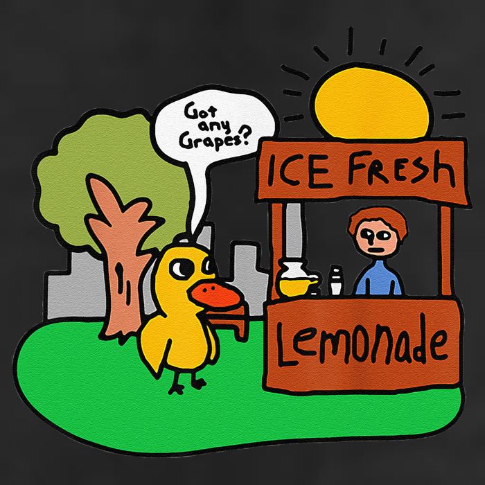 Ice Fresh Lemonade Got Any Grapes Duck Funny Gift 25L Jumbo Tote