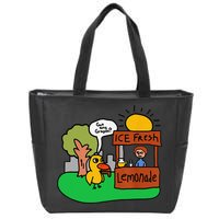 Ice Fresh Lemonade Got Any Grapes Duck Funny Gift Zip Tote Bag