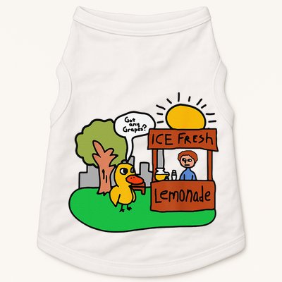 Ice Fresh Lemonade Got Any Grapes Duck Funny Gift Doggie Tank