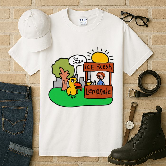 Ice Fresh Lemonade Got Any Grapes Duck Funny Gift Tall T-Shirt