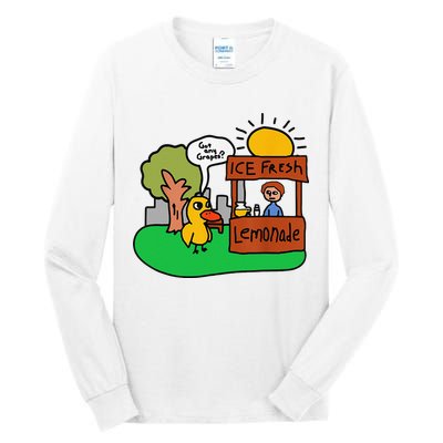 Ice Fresh Lemonade Got Any Grapes Duck Funny Gift Tall Long Sleeve T-Shirt