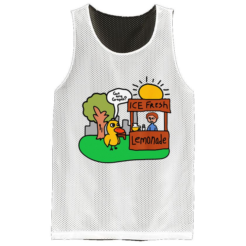 Ice Fresh Lemonade Got Any Grapes Duck Funny Gift Mesh Reversible Basketball Jersey Tank