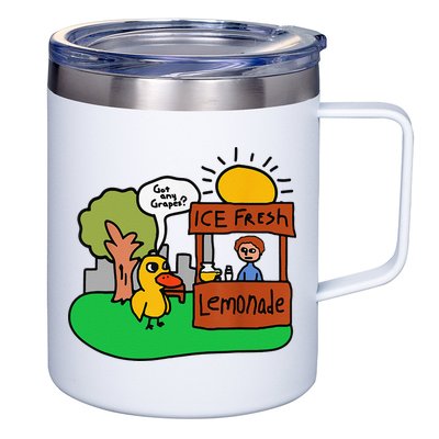Ice Fresh Lemonade Got Any Grapes Duck Funny Gift 12oz Stainless Steel Coffee Mug
