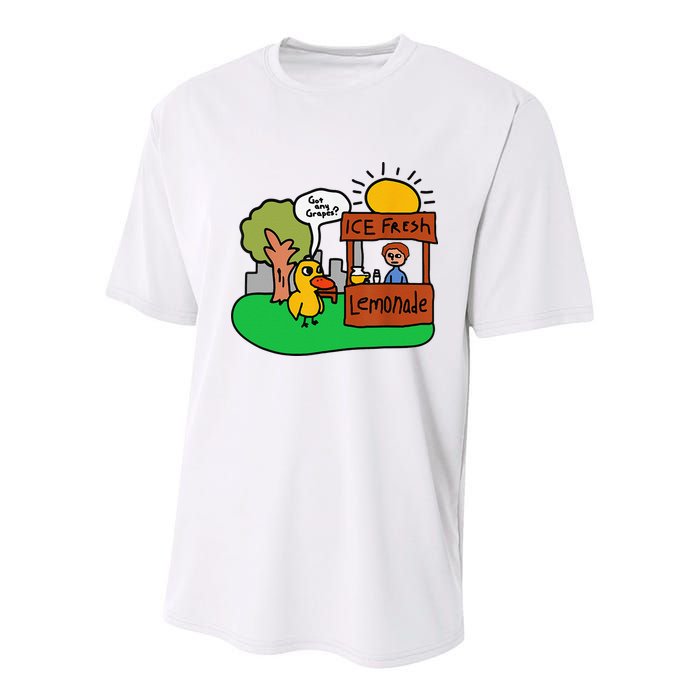 Ice Fresh Lemonade Got Any Grapes Duck Funny Gift Youth Performance Sprint T-Shirt