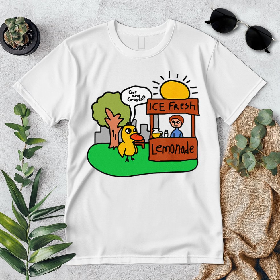 Ice Fresh Lemonade Got Any Grapes Duck Funny Gift Premium T-Shirt