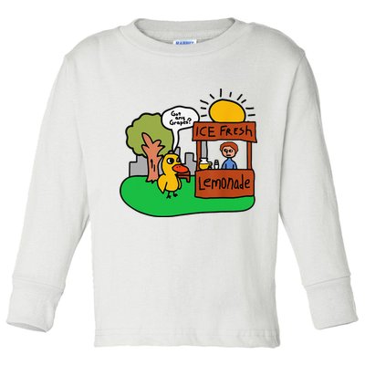 Ice Fresh Lemonade Got Any Grapes Duck Funny Gift Toddler Long Sleeve Shirt