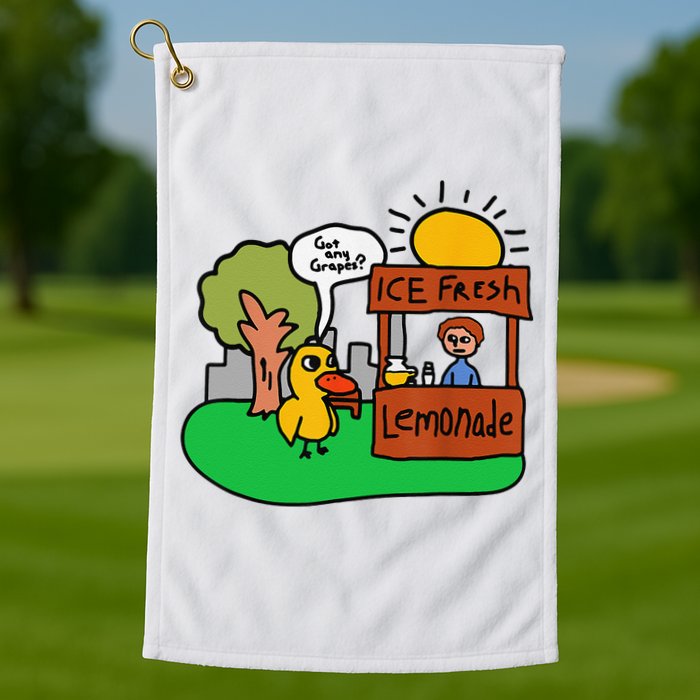 Ice Fresh Lemonade Got Any Grapes Duck Funny Gift Golf Towel