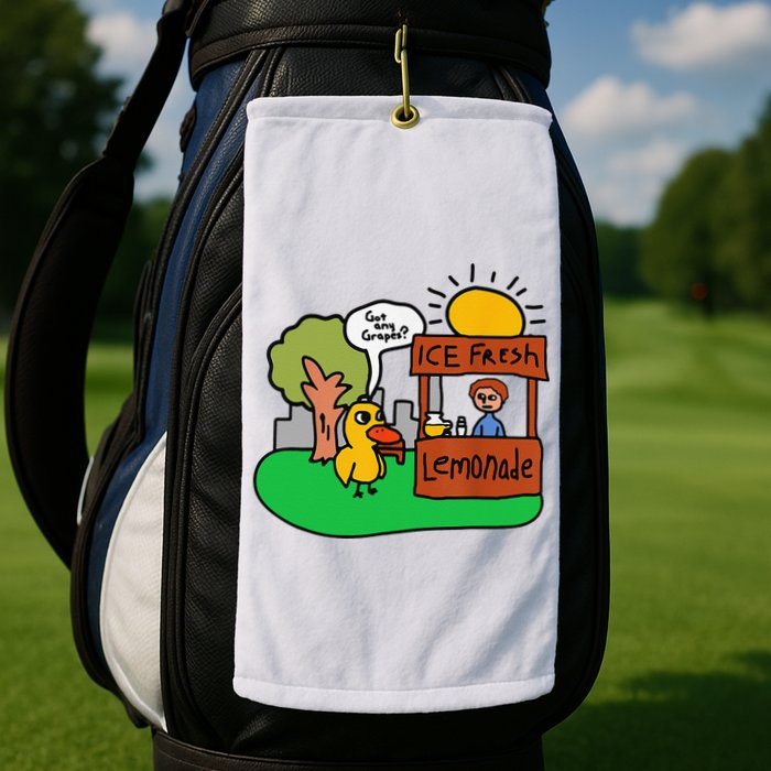 Ice Fresh Lemonade Got Any Grapes Duck Funny Gift Golf Towel