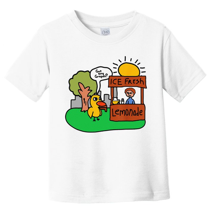 Ice Fresh Lemonade Got Any Grapes Duck Funny Gift Toddler T-Shirt