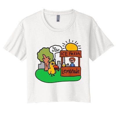 Ice Fresh Lemonade Got Any Grapes Duck Funny Gift Crop Top