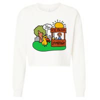 Ice Fresh Lemonade Got Any Grapes Duck Funny Gift Cropped Pullover Crew