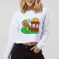 Ice Fresh Lemonade Got Any Grapes Duck Funny Gift Cropped Pullover Crew