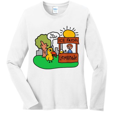 Ice Fresh Lemonade Got Any Grapes Duck Funny Gift Ladies Long Sleeve Shirt