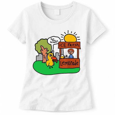 Ice Fresh Lemonade Got Any Grapes Duck Funny Gift Womens T-Shirt