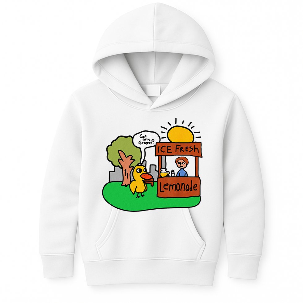 Ice Fresh Lemonade Got Any Grapes Duck Funny Gift Kids Hoodie