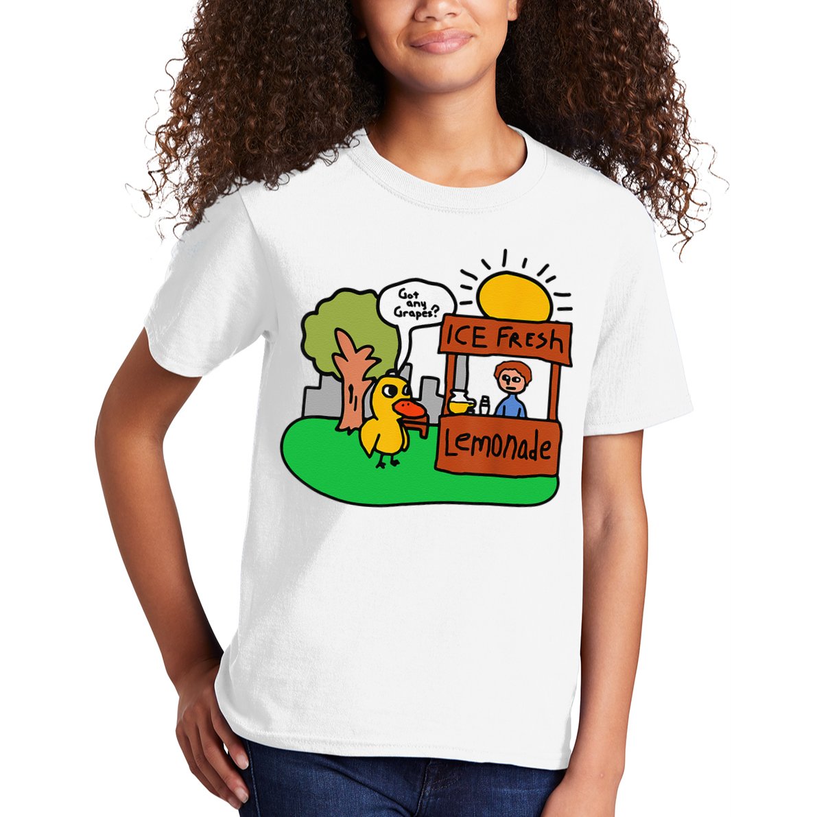Ice Fresh Lemonade Got Any Grapes Duck Funny Gift Kids T-Shirt