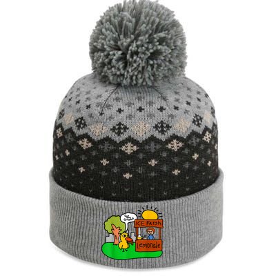 Ice Fresh Lemonade Got Any Grapes Duck Funny Gift The Baniff Cuffed Pom Beanie