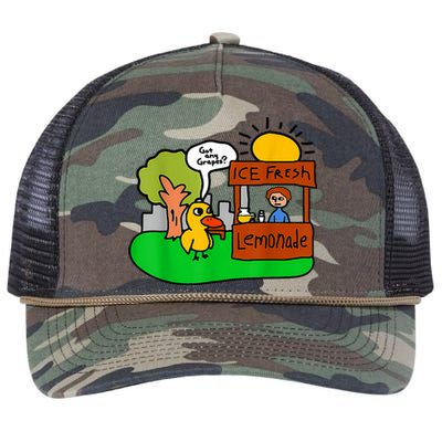 Ice Fresh Lemonade Got Any Grapes Duck Funny Gift Retro Rope Trucker Hat Cap