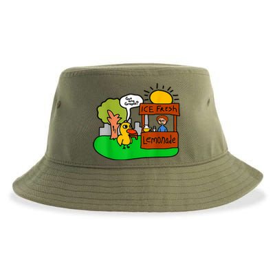 Ice Fresh Lemonade Got Any Grapes Duck Funny Gift Sustainable Bucket Hat